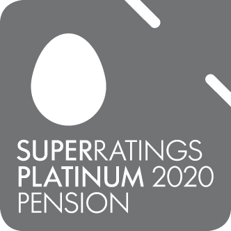 Super ratings platinum 2020 pension award logo